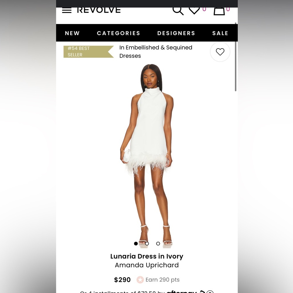 NWT Amanda Uprichard Lunaria Dress in Ivory